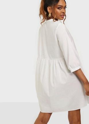 Белое платье -рубашка vero moda4 фото