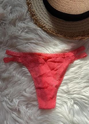 Трусики стрінги victoria secret ажурні