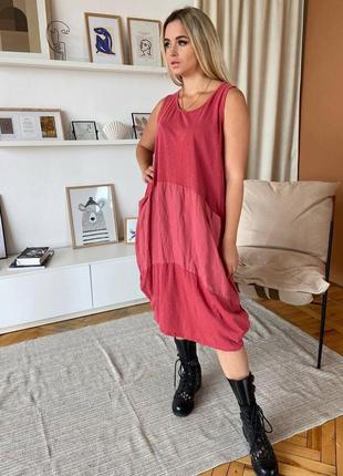 Шикарный льняной италия сарафан люкс коллекции