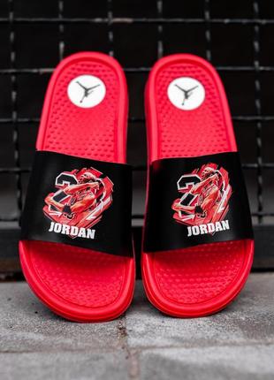 Мужские шлепанцы nike jordan красные / smb