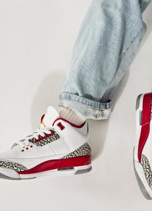 Кроссовки nike air jordan 3 retro cardinal red 398614-126 оригинал