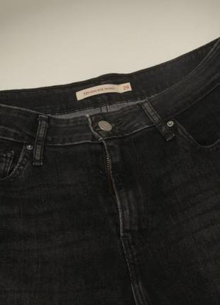 Levi's 721 high rise skinny 29 джинсы зауженые black tab4 фото