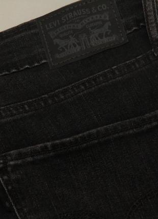 Levi's 721 high rise skinny 29 джинсы зауженые black tab5 фото