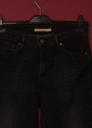 Levi's 721 high rise skinny 29 джинсы зауженые black tab9 фото