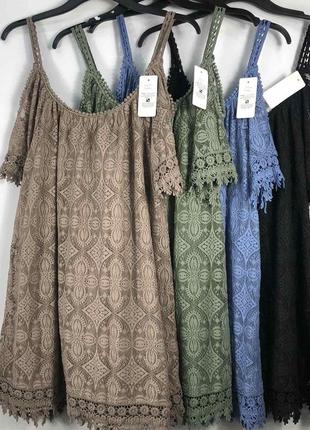Платье 👗 кружево прошва коттон на натуральном подкладе италия2 фото