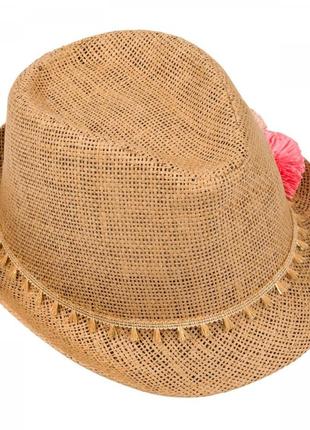 Шляпа из бумажной соломки для девочки kiabi wa274 обхват 51-52 (110-116 см) бежевый 675203 фото