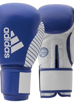 Перчатки с лицензией wako для бокса и кикбоксинга сине/белый adidas adikbwkf200kbwkf200
