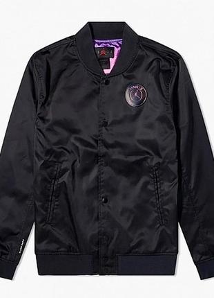 Бомбер куртка nike air jordan psg coaches paris saint germain jacket black purple оригинал cv3288-011 фото