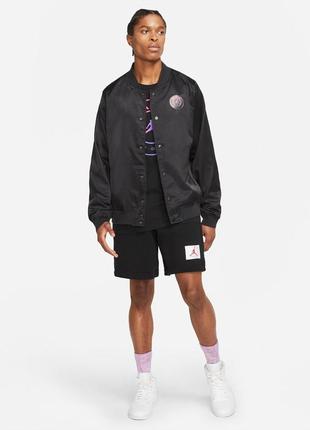 Бомбер куртка nike air jordan psg coaches paris saint germain jacket black purple оригинал cv3288-015 фото