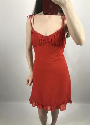 Сукня червона міні-сукня червоне міні5 фото