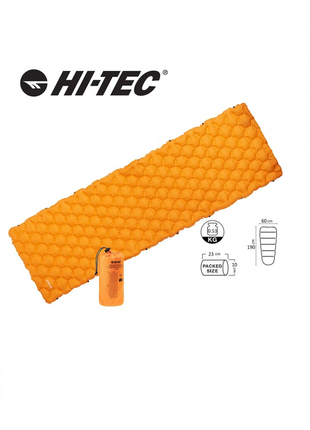 Надувний килимок hi-tec airmat 190x60 оранжевий ht-airmat190-orange