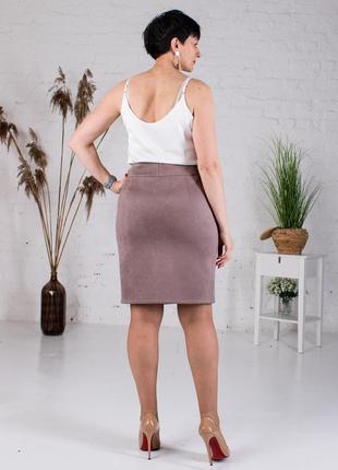 Женская замшевая юбка размеры 44-546 фото