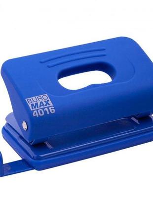 Дырокол пластиковый rubber touch (до 10л.), синий