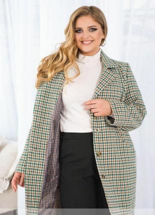 Женское стильное пальто размеры 50-682 фото