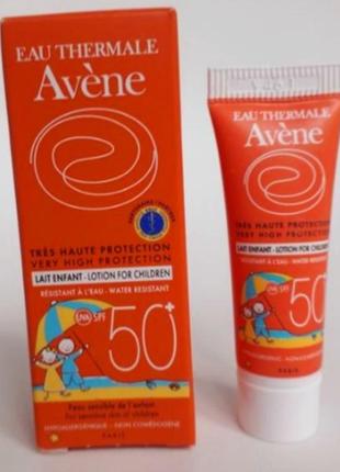 Авен детское молочко солнцезащитное spf 50+ avene very high protection lotion spf50 for children