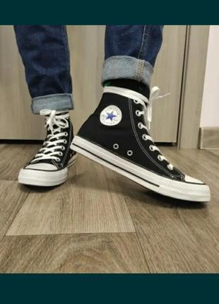Унісекс кеді converse chuck taylor all star black hi m9160c