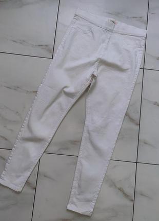 Джеггинсы/ jeggins /белые джинсы скинни m&s 12/eur40/46 (м)