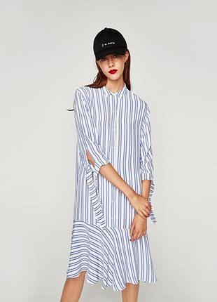 Класне плаття в смужку з віскози zara