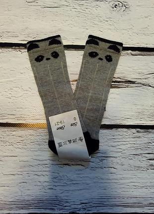 Носки гольфы хлопковые с мордочками ушками на девочку на дівчинку
