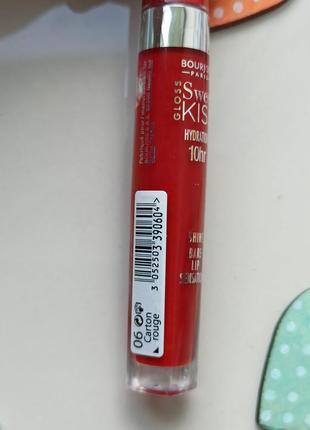 Блеск для губ bourjois sweet kiss увлажняющий, № 6 темно-красный