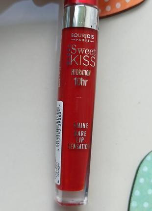 Блеск для губ bourjois sweet kiss увлажняющий, № 6 темно-красный