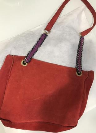 Zara натуральная замша сумка 👜 zara кожа5 фото