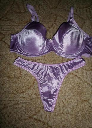 Комплект білизни бузкового кольору 85