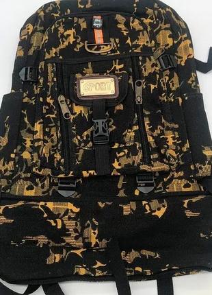 Большой прочный тактический мужской рюкзак goldbi хаки, 60 литров вместительный с расширением туристический9 фото