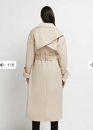 Тренч trench coat великобритания  river island oversize m-xl , тренч , плащ3 фото