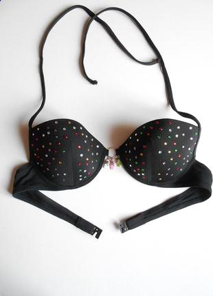 Верх к купальнику b -чашка , украшен камушками rosapois amare