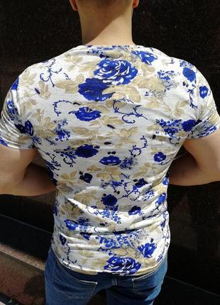 Мужская стильная летняя футболка с принтом2 фото