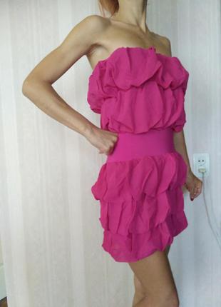 Нарядное розовое платье1 фото