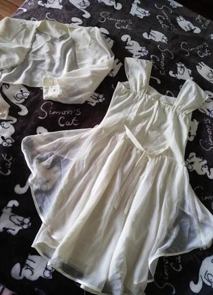 Эксклюзив винтаж нарядное платье с болеро корсет s-m4 фото