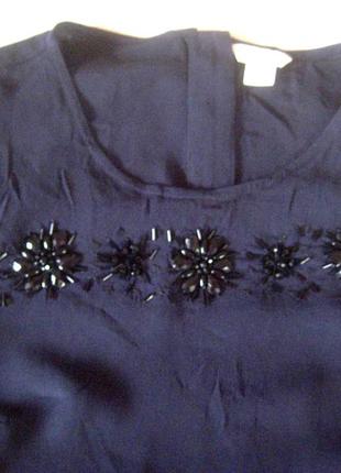 Блуза moonsoon с ручной вышивкой бусинами, состояние новой4 фото