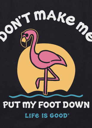 Футболка жіноча, темно-сіра, don't make me, put my foot down, розмір xl, lifeisgood, 216162 фото