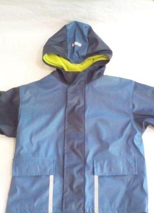 Куртка ветровка дождевик с капюшоном на флисе impidimpi на 5-6лет 110-116см1 фото