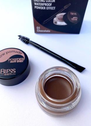 Помада для брів bless beauty brow pomade 01 chocolate к. 1136