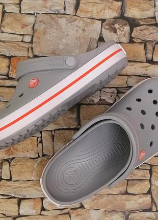 Чоловічі крокси сабо crocband сірі2 фото