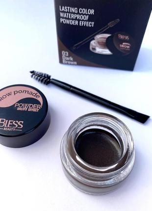 Помада для брів bless beauty brow pomade  03 dark brown к. 1136