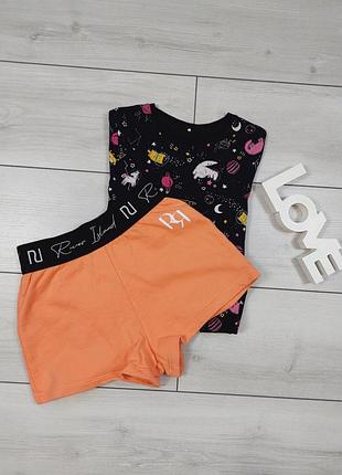 Трикотажні шорти з широкою гумкою river island для дівчинки