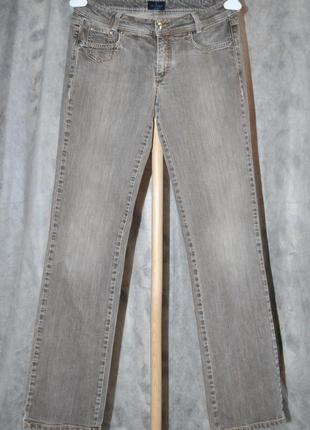 Оригинальные прямого кроя стрейч джинсы trussardi ( италия )8 фото