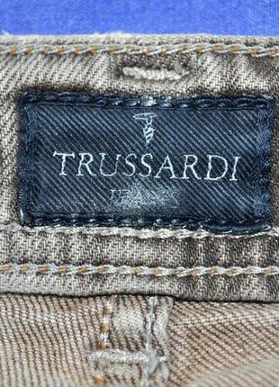 Оригинальные прямого кроя стрейч джинсы trussardi ( италия )2 фото