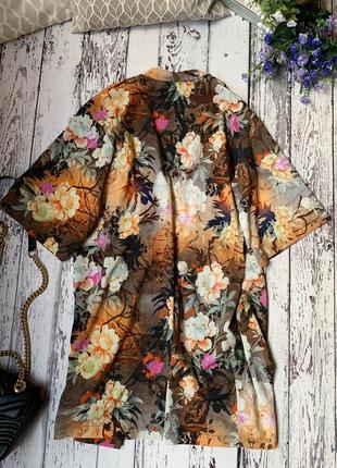 Яркий пиджак кардиган miss selfrige в цветочный принт оверсайз8 фото