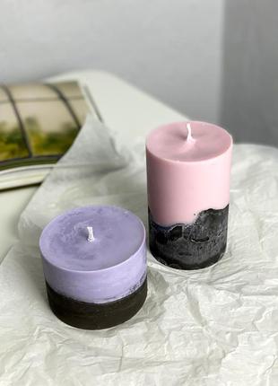 Ароматичні соєві свічки в бетоні.подарунковий набір декоративних свічок.