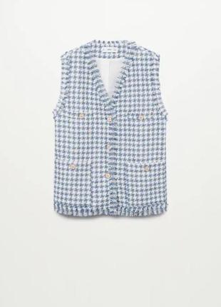 Стильная твидовая жилетка mango