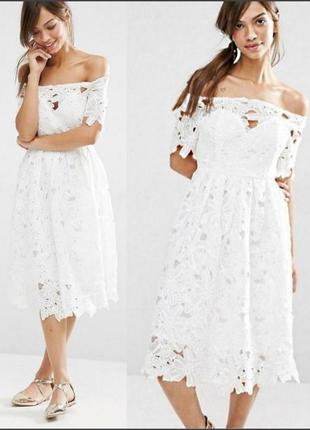 Платье ажурное с открытими плечами из каталога asos boohoo s2 фото