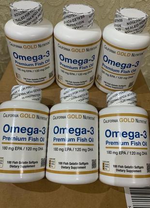 Omega-3 риб'ячий жир преміальної якості california gold iherb