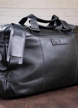 Дорожня сумка шкіряна чорна