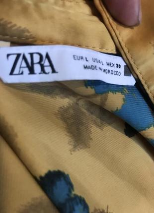 Атласная блуза с принтом zara5 фото