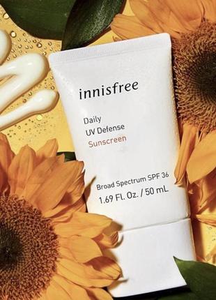 Солнцезащитный крем innisfree daily uv defense sunscreen spf 364 фото